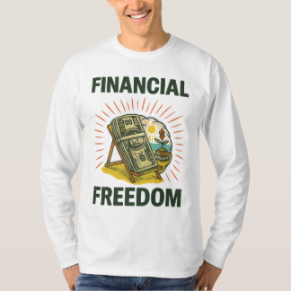 Financial Freedom Beach Chair for Wealth Builders T-Shirt