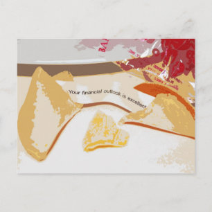 "Financial Outlook is Excellent" Glückwunsch Cooki Postkarte