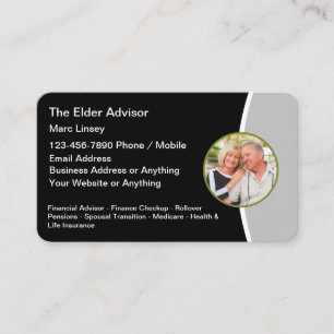 Financial Senior Advisor - Business Cards für Alte Visitenkarte
