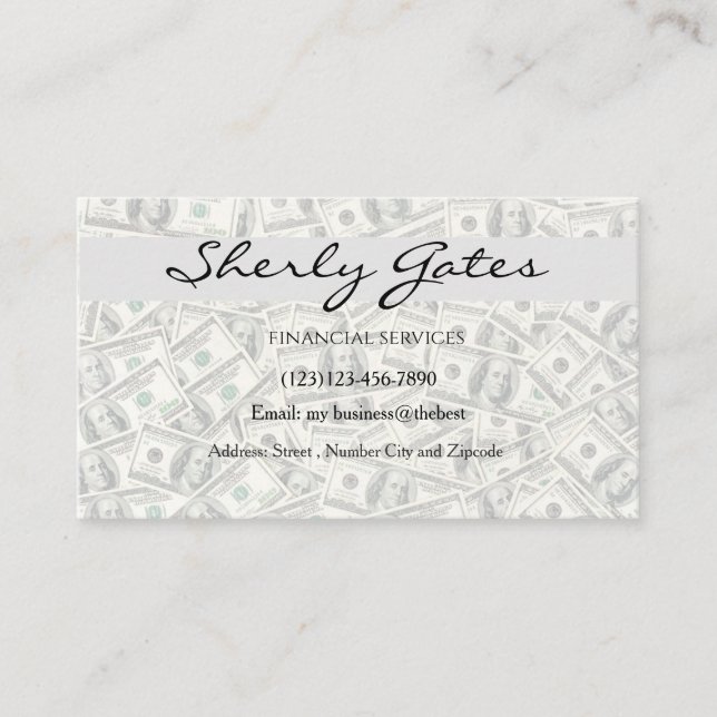 financial services editable card visitenkarte (Vorderseite)