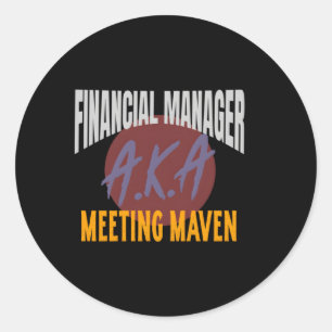 Finanzanalytiker Aka Meeting Maven Work Runder Aufkleber