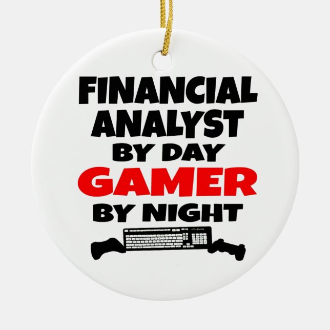 Finanzanalytiker Gamer Keramikornament (Vorne)