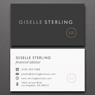 Finanzberater Minimalistisch Luxus Black Visitenkarte