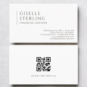 Finanzberater Modern Professional QR Code Visitenkarte