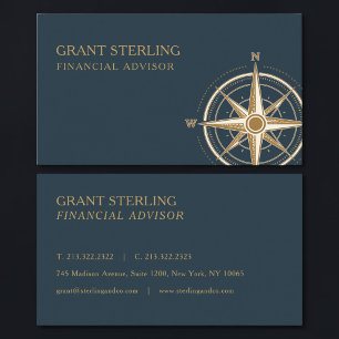 Finanzberater Nautical Kompass Professional Visitenkarte