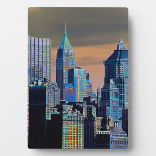 Finanzbezirk Lower Manhattan Poster Fotoplatte