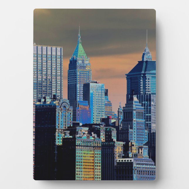 Finanzbezirk Lower Manhattan Poster Fotoplatte (Vorderseite)