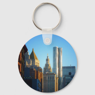 Finanzbezirks-Skyline-Stadtbild Schlüsselanhänger