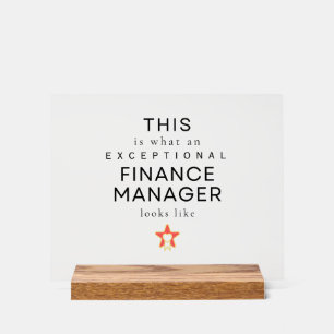 Finanzchef Berufliches Büro Acrylschild