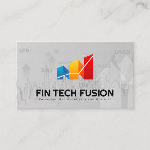 Finanzdiagramm AI-Tech Datenanalyse Visitenkarte