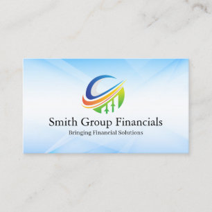 Finanzen Aktien Graph Chart Logo Visitenkarte