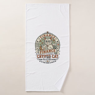 Finanzen Krypto Katze Finanzen Krypto Katze Vintag Badhandtuch Set