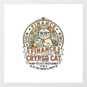 Finanzen Krypto Katze Finanzen Krypto Katze Vintag Fensteraufkleber