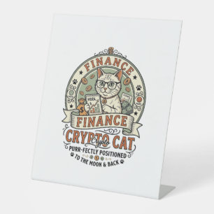 Finanzen Krypto Katze Finanzen Krypto Katze Vintag Sockelschild
