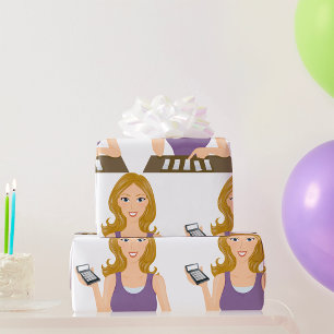 Finanzfrau Geschenkpapier