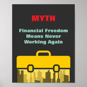 Finanzielle Freiheit bedeutet, nie wieder zu arbei Poster