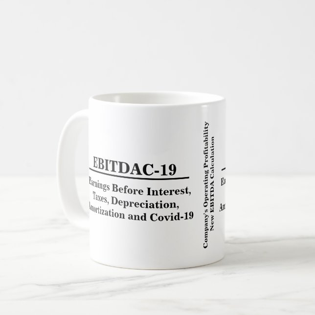 Finanzierung der neuen EBITDA-Betriebsrechnung Kaffeetasse (Vorderseite Links)
