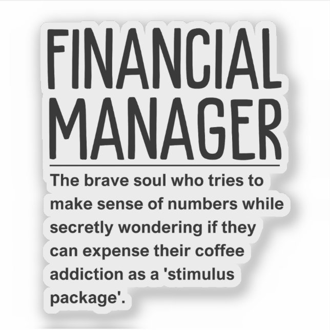 Finanzmanager Aufkleber (Vorderseite)