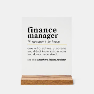 Finanzmanager - Funny Finance Definition Gift Acrylschild