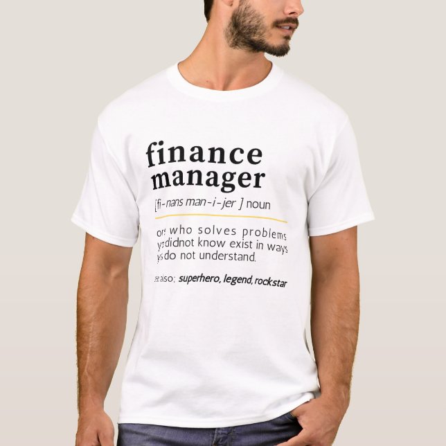 Finanzmanager - Funny Finance Definition Gift T-Shirt (Vorderseite)