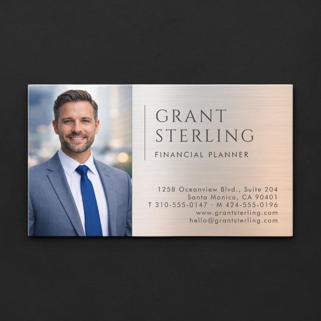 Finanzplaner Foto Metallic Visitenkarte (Von Creator hochgeladen)