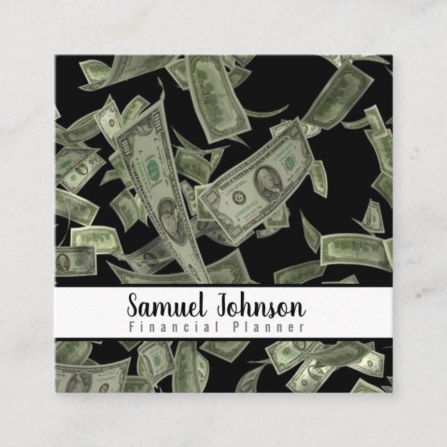 Finanzplaner Vermögensverwaltung Quadratische Visitenkarte (Vorderseite)