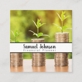 Finanzplaner Vermögensverwaltung Quadratische Visitenkarte