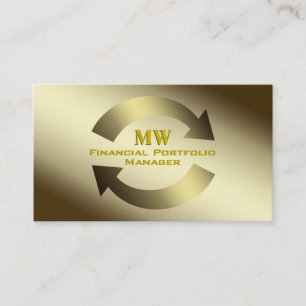 Finanzportfoliomanager, Gold-Logo Visitenkarte