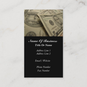 Finanzservice-Visitenkarte Visitenkarte