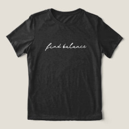 'Find Balance' Pause Breathe Seeker of Peace Gift Tri-Blend Shirt