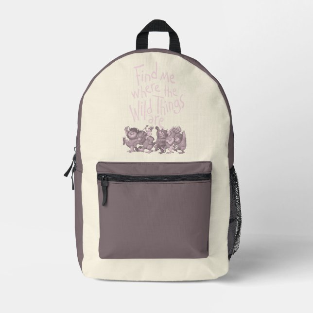 Find Me Where the Wild Things Are Bedruckter Rucksack (Vorderseite)