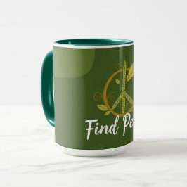 Find Peace Blatt Tasse