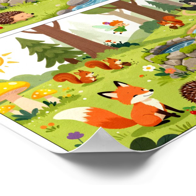 Find the Differences Challenge – Kids Learning Poster (Ecke)