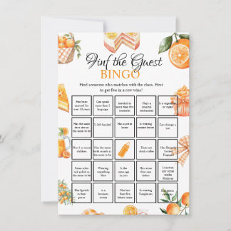Find the Guest Baby shower bingo Game Card Einladung
