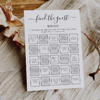 Find the Guest Bingo | Printable Bridal Shower  Einladung