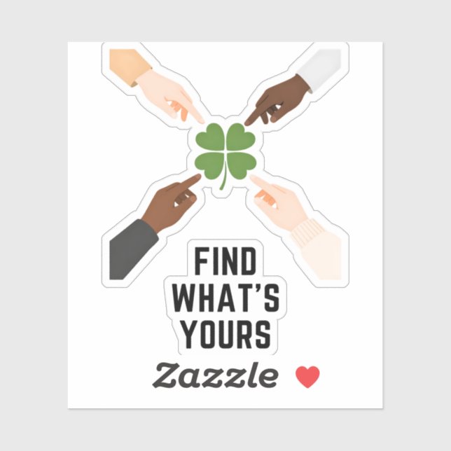 Find Whats Yours Minimal Vinyl Sticker (Blatt)