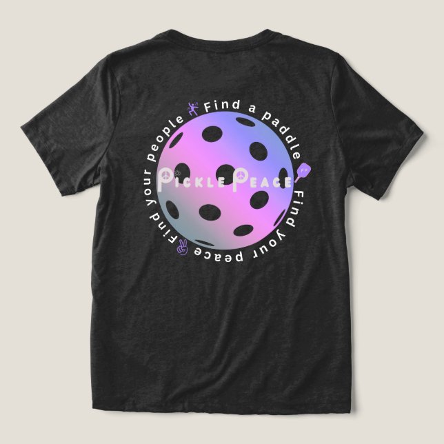 Find your people, find your peace Tri-Blend shirt (Design Rückseite)