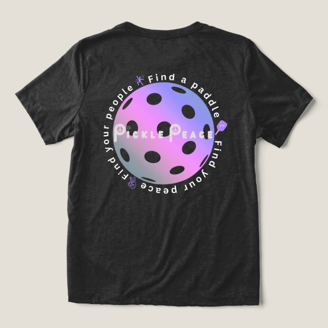 Find your people, find your peace Tri-Blend shirt (Design Rückseite)