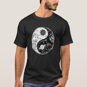 Finde Balance Yin Yang Positive Vibes Yoga Motivat T-Shirt