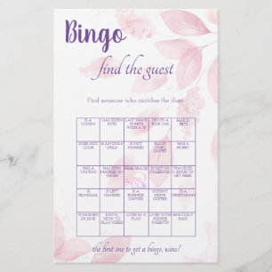 Finde das Gast-Bingo-Junggesellinnen-Abschiedsspie Flyer
