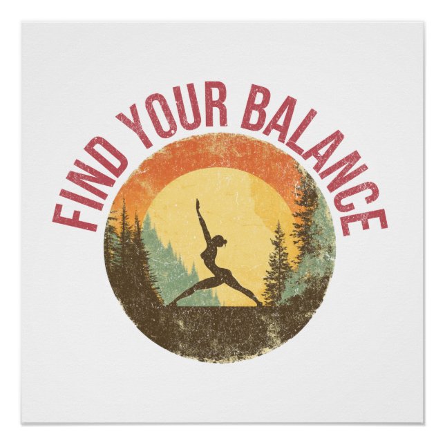 Finde Deine Balance Poster (Vorderseite)