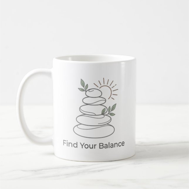 Finde deine Balance Zen-Ästhetik-Tasse Kaffeetasse (Links)