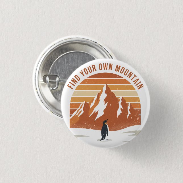 Finde deinen eigenen Berg - der inspirierende Ping Button (Vorne & Hinten)