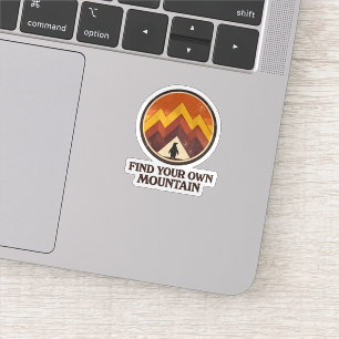 Finde Deinen eigenen Berg - Inspirierender Pinguin Aufkleber