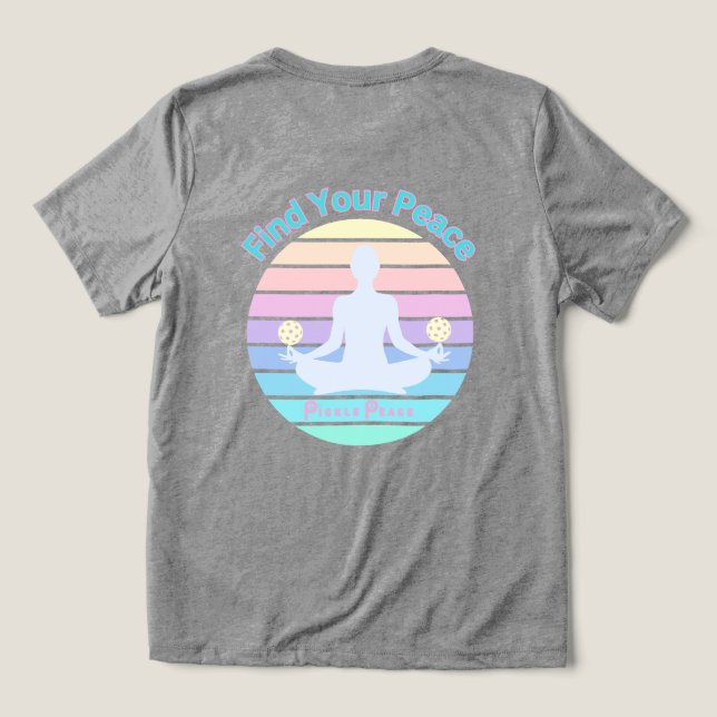 Finde deinen Frieden Tri-Blend Shirt (Design Rückseite)