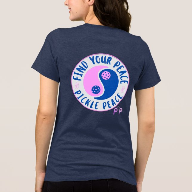 Finde deinen Frieden Ying Yang Tri-Blend Shirt (Rückseite)