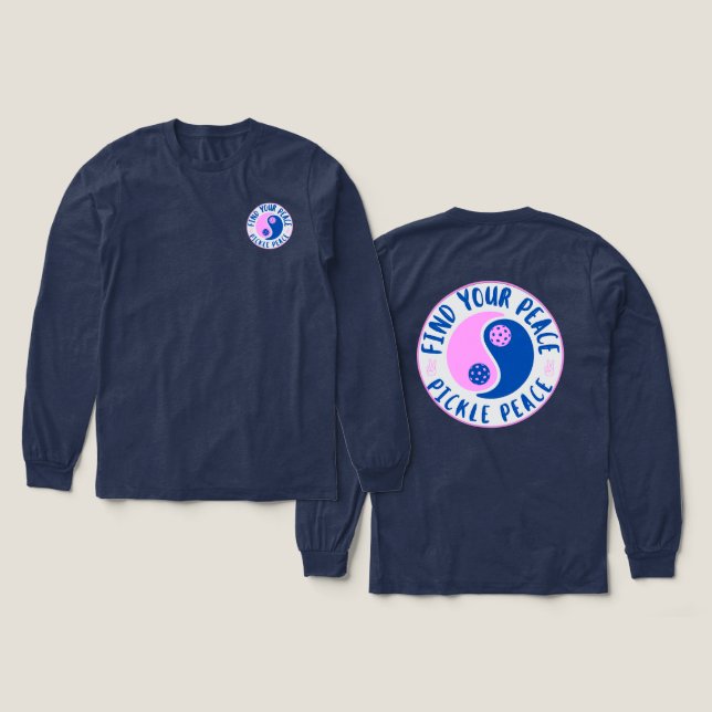 Finde deinen Frieden Ying Yang Tri-Blend Shirt (Design Vorderseite & Rückseite)