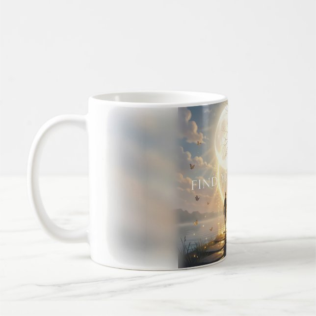 Finde deinen Weg Himmelsweg Poster Kaffeetasse (Links)