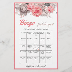 Finde die Gast-Bingo-Brautparty-Spielkarte Flyer