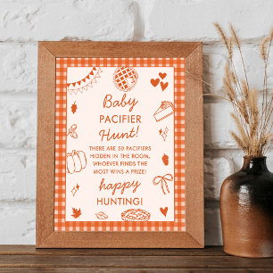Finde die versteckten Objekte Baby Shower Spiel Sc Poster